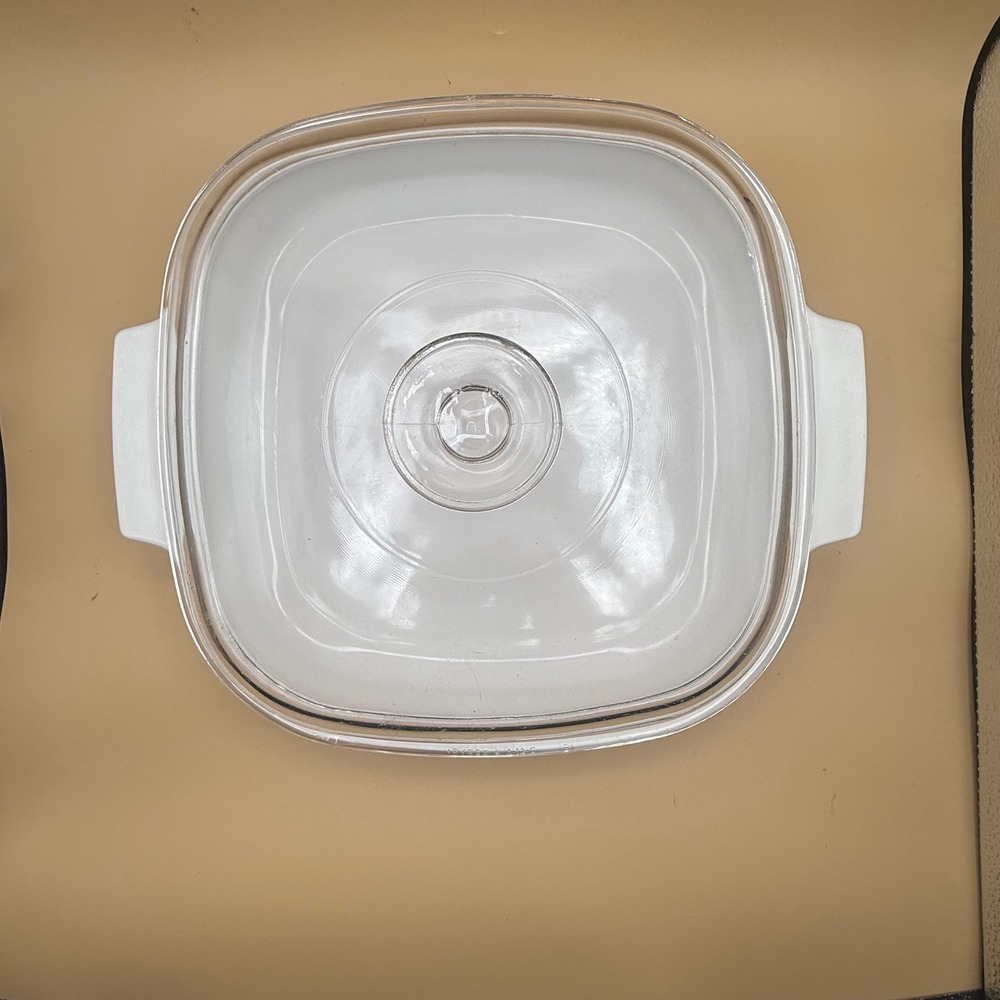 Corning Browning Skillet 10" White Good Microwave Plus MW-A-10B Pyrex Lid